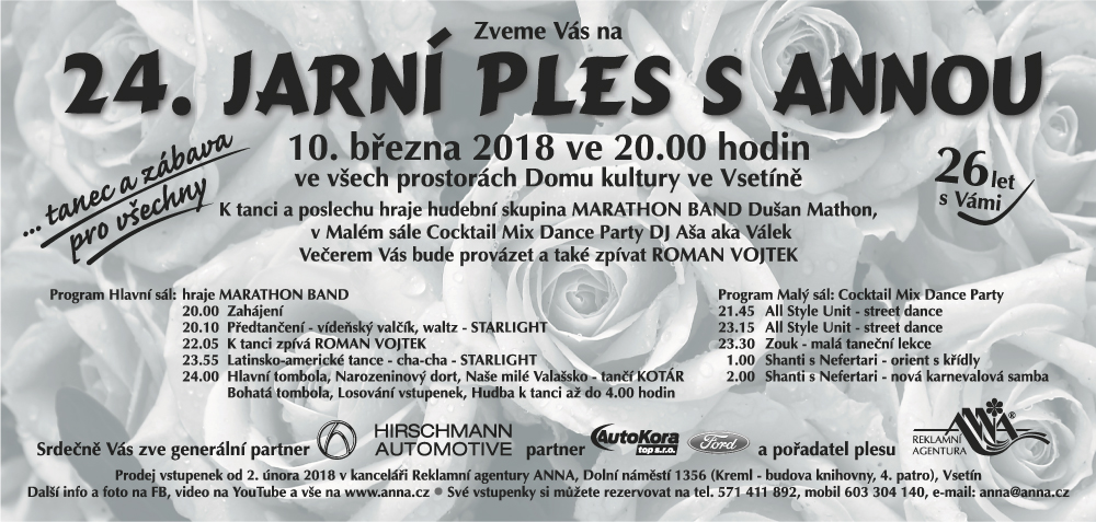 Jarní ples s ANNOU_pozvánka_2018